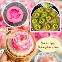 Khuôn silicon hoa sen ngọc 7,5cm đổ thạch 